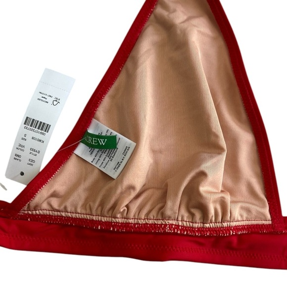 🌻NEW w.tags J Crew Red Halter Style Adjustable Bikini Top Multiple Sizes - Picture 4 of 9